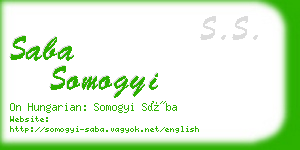 saba somogyi business card